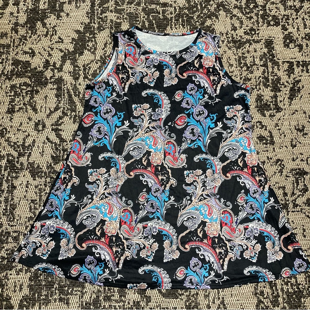 Sleeveless Dress / Tunic Top with Pockets Size 3X